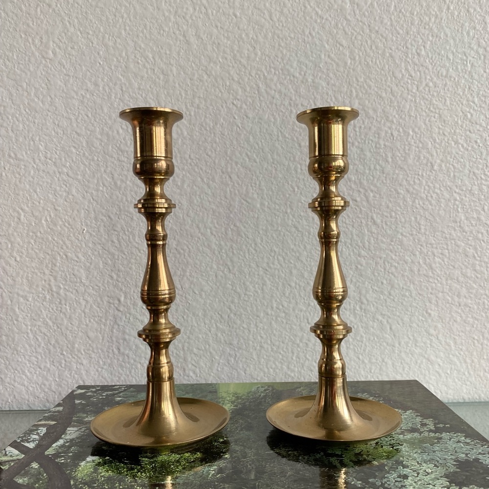Pair of Brass Candle Holders